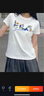 FILA 斐樂官方女子針織短袖衫2025夏新款時尚休閑簡約基礎(chǔ)圓領(lǐng)T恤 云菇白-WT L 170/88A/L 曬單實拍圖