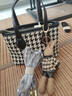 查瑞娜（ZAR&RUILR）ck女包小眾設計春夏包包女2025新款潮百搭千鳥(niǎo)格單肩手提斜挎包 黑色 收藏送禮袋+掛飾 曬單實(shí)拍圖
