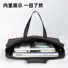 得力(deli)加寬立體辦公手提袋/會(huì)議包/事務(wù)包/文件包/商務(wù)拉鏈袋電腦公文包男 黑色  曬單實(shí)拍圖
