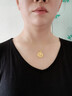 中國黃金（CHINA GOLD）黃金項鏈女999足金八寶羅盤吊墜男女款七夕情人節(jié)禮物送女友老婆 足金吊墜約1.4g*配銀鏈*圓扣 曬單實拍圖