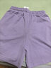 回力運動(dòng)短褲女外穿夏2025新款休閑五分a字褲大碼胖mm紫色寬松高腰褲 曬單實(shí)拍圖