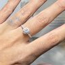 LIGHT ONLY鉑金鉆戒1克拉50分培育鉆求婚結(jié)婚戒指 戒指鉆石首飾送女友禮物 星海 (50分經(jīng)典圍鑲) 9碼（港碼） 曬單實拍圖