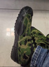 強(qiáng)人3515休閑解放鞋男女透氣耐磨膠鞋戶外高幫軍訓(xùn)鞋 綠色 43 曬單實(shí)拍圖