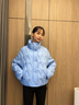 波司登（BOSIDENG）2025新款輕薄羽絨服女短款90絨立領(lǐng)菱格寬松時(shí)尚外套B250135326 風(fēng)鈴淡藍(lán)|5A05 XS 155/80A 體重約110以?xún)?nèi) 曬單實(shí)拍圖