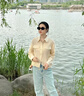 她享薄款短外套女翻領(lǐng)休閑襯衣外套2025春夏遮陽空調(diào)衫上衣女T51D045 曬單實(shí)拍圖