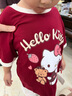 Hello Kitty女童短袖t恤撞色兒童半袖上衣2025新款純棉洋氣女孩夏裝 曬單實拍圖