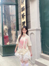 瑜尚臻品美式復(fù)古短袖t恤罩衫女甜美蝴蝶刺繡慵懶風(fēng)破洞設(shè)計(jì)感寬松上衣 【杏色】L 曬單實(shí)拍圖