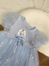 班喜迪女童連衣裙夏裝2026新款洋氣寶寶公主裙夏季小女孩裙子兒童網(wǎng)紗裙 藍色 110 曬單實(shí)拍圖