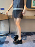 卓詩尼厚底樂福鞋女2025新款秋季復(fù)古粗跟百搭女鞋英倫風(fēng)不累腳小皮鞋 黑色 37 曬單實(shí)拍圖