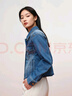 EP雅瑩女裝 含桑蠶絲長絨棉正肩磨毛牛仔外套 2025夏季新款J107A 藍(lán)色 S 曬單實拍圖