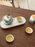 唐豐青花汝窯旅行茶具套裝一壺三杯帶茶盤戶外便攜式泡茶快客杯一人飲 蝶語荷韻手抓壺三杯+茶葉罐+盤 曬單實拍圖