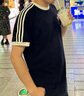駱駝（CAMEL）夏日純棉T神男女寬松圓領(lǐng)短袖上衣T恤 C35BAXLN056A 幻影黑 L 曬單實拍圖