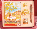 覓芯北京故宮文創(chuàng)紀(jì)念品冰箱貼宮廷貓中國(guó)風(fēng)伴手禮手賬本禮盒套裝12歲女孩生日禮物小學(xué)生升學(xué)宴禮物 挽秋【手賬本+冰箱貼+徽章+膠帶+香檳金星星筆】 曬單實(shí)拍圖