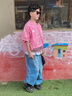 魅樂凱兒童街舞演出服男童嘻哈寬松走秀套裝hiphop女童爵士舞表演服裝潮 粉色上衣+牛仔褲+方巾 （兩件套） 130 （尺碼偏大） 曬單實拍圖