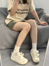 思倫鳥小白鞋女款2025新款夏季網(wǎng)鞋透氣德訓(xùn)鞋薄款軟底不累腳休閑運(yùn)動(dòng)鞋 米白色 37 曬單實(shí)拍圖