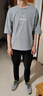 VACK夏季男裝短袖T恤男寬松半袖青少年男生五分袖男士t恤打底衫衣服男 703灰色 2XL 130-150斤 曬單實拍圖