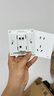 海爾（Haier）開(kāi)關(guān)插座啞光大面板墻壁空調86型雙開(kāi)一開(kāi)雙控二三插斜五孔S3白色 斜五孔 曬單實(shí)拍圖