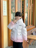 波司登（BOSIDENG）25年新款男女兒童短款5A抗菌4防面料大兜連帽羽絨服T250246915DS 【店長推薦】雪粉漸變|9BN6 130 /64 約 115-130cm 26kg 曬單實拍圖