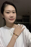 中國黃金（CHINA GOLD）黃金六字真言手鏈男女款足金箴言轉(zhuǎn)運珠編織手繩生日禮物送男友 【今/次日達】六字真言手鏈【黑繩】約0.9g 曬單實拍圖