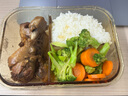 小熊（Bear）高硼玻璃保鮮飯盒可微波爐加熱專用餐盒格保鮮冰箱 三格980ml 曬單實(shí)拍圖