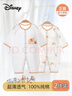 迪士尼嬰兒衣服新生兒夏季薄款連體衣純棉爬爬服滿(mǎn)月寶寶百天包屁睡衣 曬單實(shí)拍圖