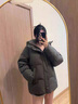 明摩秋MM短款羽絨服女冬季加厚2024年新款韓版寬松連帽白鴨絨學(xué)生 櫻花粉 XL 曬單實(shí)拍圖