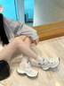大叔家巨透氣網(wǎng)鞋面輕便增高老爹鞋女2025夏新軟底潮流不累腳超火運(yùn)動(dòng)鞋 米白色5cm普通版（環(huán)保皮） 39 曬單實(shí)拍圖