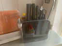 OOU!菜刀廚房刀具套裝抗菌套刀家用切菜刀套裝剪刀廚具套裝刀具組合 四代【百年花梨木菜板】8件套 曬單實(shí)拍圖