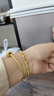 中國黃金（CHINA GOLD）小方糖黃金手鏈女士足金手串轉(zhuǎn)運珠首飾七夕情人節(jié)禮物送女友老婆 【今/次日達】小方糖手串約2.2g【玫瑰禮盒】 曬單實拍圖