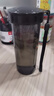 特百惠（Tupperware）瑩彩430ML塑料杯男女士學(xué)生夏季運動水杯子戶外便攜大容量 酷炫黑 曬單實拍圖