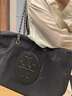 Tory Burch 湯麗柏琦【七夕禮物】 ELLA 單肩鏈條托特包女包TB 171639 黑色 001 OS 曬單實(shí)拍圖