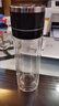 億嘉（IJARL）茶杯雙層玻璃杯茶水分離杯車載一鍵速開泡茶經(jīng)典黑450ml玻璃水杯 曬單實(shí)拍圖