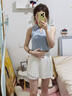 悅步網(wǎng)球服polo衫無(wú)袖運動(dòng)背心翻領(lǐng)上衣女夏季帶胸墊跑步瑜伽健身套裝 天空藍【polo領(lǐng)】 M 建議體重【100-120斤】 曬單實(shí)拍圖