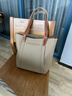 古森奴配牛皮牛津布大包通勤豎款尼龍單肩包女帆布文件手提包文藝托特包 20-203210卡其色 曬單實(shí)拍圖
