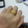 福來(lái)島黃金戒指女時(shí)尚古法金首飾足金婚戒手飾滿庭芳培育鉆戒指 工費(fèi)：1167元 9.34克-15號(hào) 曬單實(shí)拍圖
