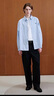 Teenie Weenie小熊男裝條紋襯衫2025年春季新款時(shí)尚學(xué)院風(fēng)寬松上衣 淺藍(lán)色 2XL (185) 曬單實(shí)拍圖