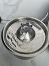 羅杰克貓咪飲水機寵物自動喝水器 循環(huán)出水多重過濾皇冠造型不銹鋼材質(zhì)  曬單實拍圖