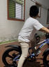鳳凰（Phoenix）鳳凰自行車男孩6-12歲鋁合金中大童自行車學(xué)生車山地車變速單車 特斯拉 夢幻藍(lán) 變速一體輪 22寸(適合138-160cm) 曬單實(shí)拍圖
