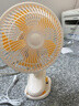 KYODO 鯨美多電風(fēng)扇桌面床頭風(fēng)扇帶夾子電風(fēng)扇小型學(xué)生宿舍辦公室家用桌面床頭靜音充電電扇臺式夾式風(fēng)扇 奶白色夾扇【升級五葉款】 1.3米線(xiàn) 曬單實(shí)拍圖