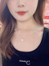 CIAREKAIEN輕奢鑲鉆一貝子項鏈女士時尚首飾品七夕情人節(jié)禮物送女友老婆 一貝子項鏈【鑲鉆玫瑰金金色】 曬單實拍圖