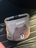 潮九玩五車(chē)載垃圾桶前排副駕駛汽車(chē)內用垃圾袋掛式車(chē)用衛生置物雨傘收納桶 BROWN款（配1卷垃圾袋） 曬單實(shí)拍圖