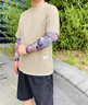桑咻花臂冰袖夏季男防曬袖套防紫外線騎行護(hù)袖冰絲紋身套袖護(hù)臂手套 盤龍【2雙裝】 曬單實(shí)拍圖