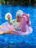 swimbobo兒童泳衣 寶寶泳衣連體衣 女寶泳衣A類(lèi)連體衣 女孩泳帽套裝泳衣 曬單實(shí)拍圖