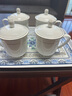 陶相惠 茶杯骨瓷辦公杯會(huì)議杯陶瓷蓋杯開會(huì)杯子商務(wù)辦公水杯帶蓋10只裝 曬單實(shí)拍圖