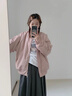 莜仙格2025日系寬松設(shè)計(jì)感小個(gè)子短款?yuàn)A克春秋新款棒球服飛行服工裝外套 粉色 L 建議 114-126斤 曬單實(shí)拍圖