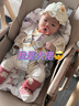 三條小魚寶寶餐椅嬰兒0-6歲多功能二合一搖搖椅可坐可躺可折疊兒童餐座椅 奶油咖【搖椅+萬向輪+可坐可躺】 寶寶用品新生兒見面禮嬰幼兒禮物 曬單實拍圖