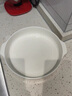 國玥 | 景德鎮(zhèn)骨瓷雙耳烤盤純白釉下彩陶瓷餐具加深圓形菜盤飯盤 純白6.5豎紋雙耳盤【易端拿】 曬單實(shí)拍圖