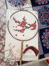 德國品質(zhì)古風(fēng)扇子中國古風(fēng)刺繡團(tuán)扇夏季復(fù)古代漢服旗袍蘇繡圓形 春天綠色 跳舞扇 曬單實(shí)拍圖