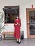 AIGOUGRT法式連衣裙女秋季2025年新款衣服韓版甜美氣質(zhì)長(zhǎng)袖兩件套裝裙子 紅色 S 曬單實(shí)拍圖