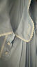 Teenie Weenie小熊女夏季娃娃領(lǐng)A字白色連衣裙蕾絲學(xué)院風(fēng)甜美時(shí)尚短裙 淺藍色 L (170) 曬單實(shí)拍圖